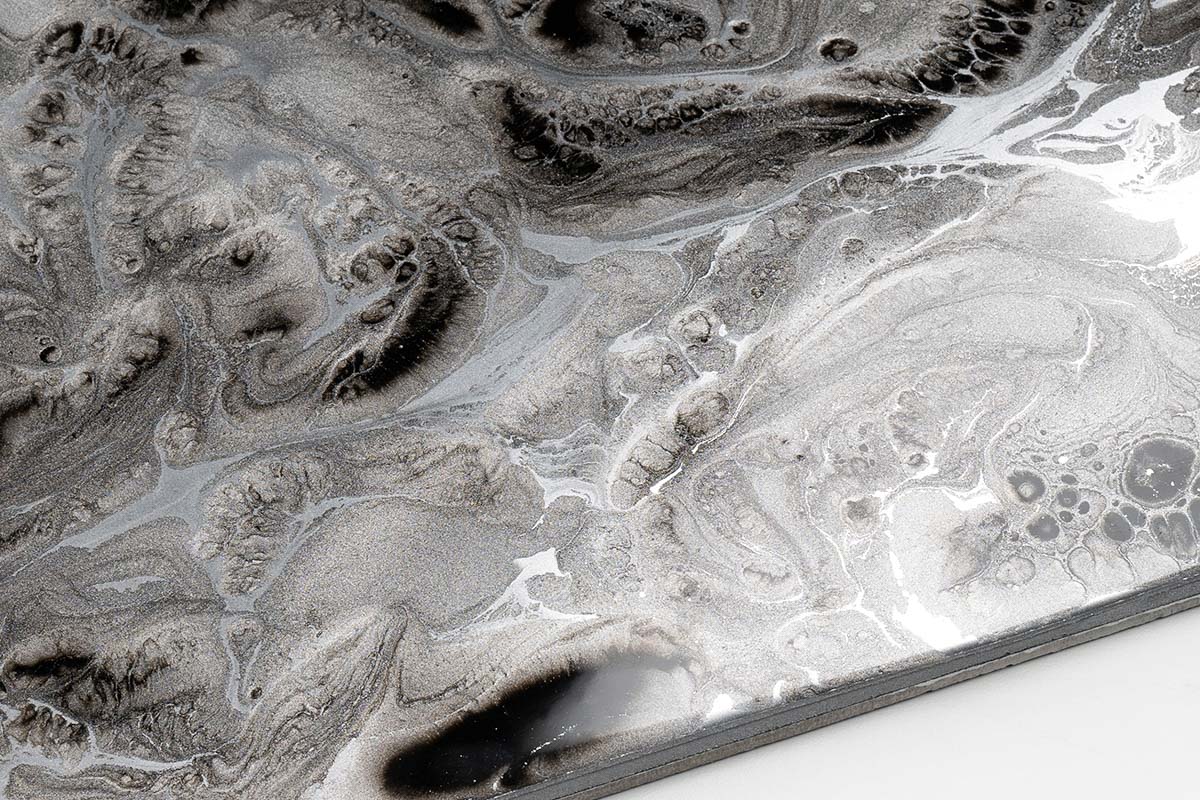 Metallic PLATINUM SILVER & JET BLACK – Epoxy Resin for Surfaces