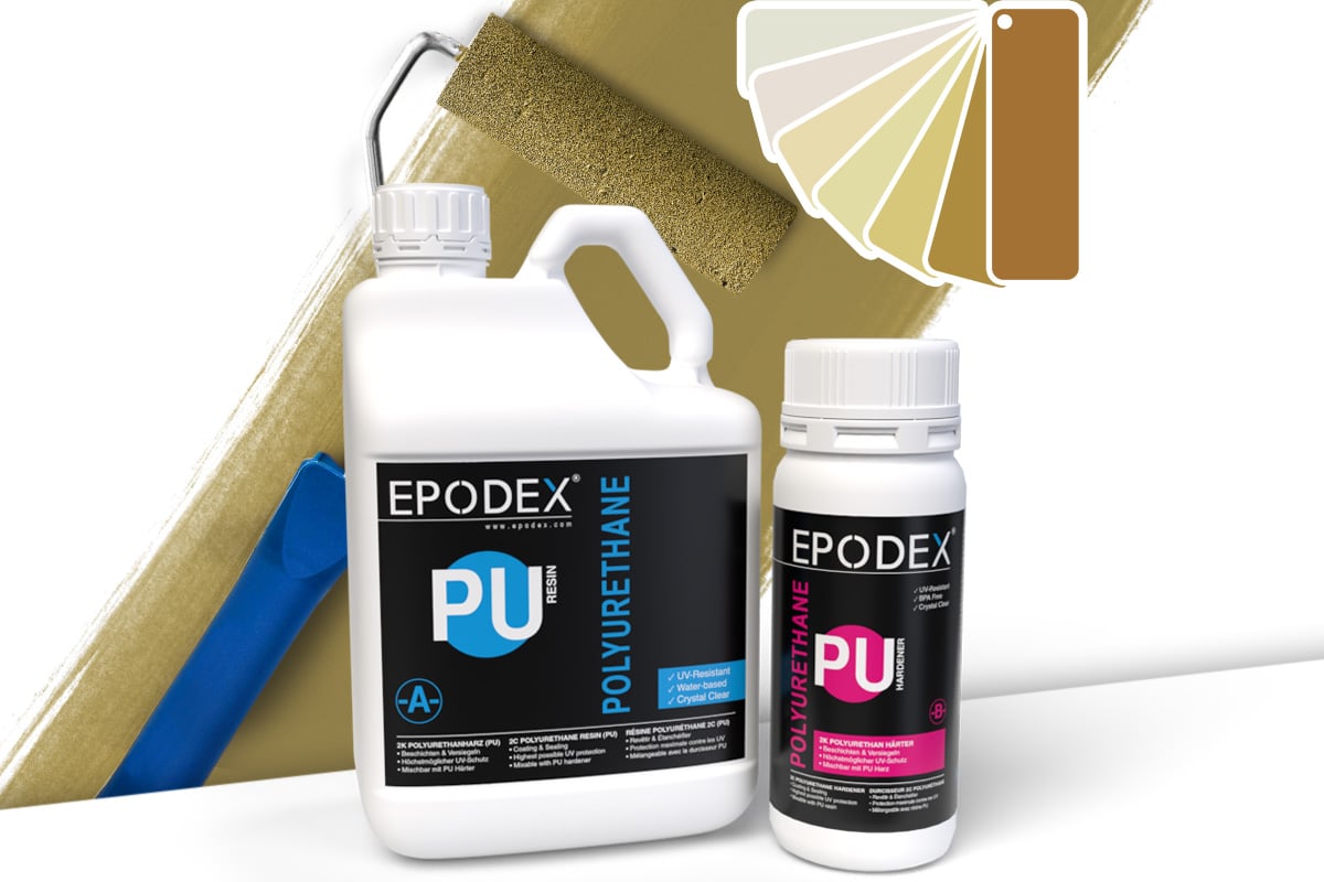 EPODEX® Résine époxy 2K | Sols de tous types | Sol design, sceau de garage  | Résine | 45 couleurs | Réduction quantitative