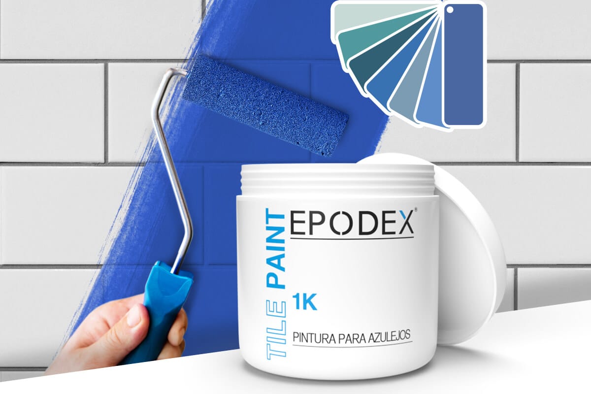 Pintura para azulejos 1K  Colores azules - Epodex - España