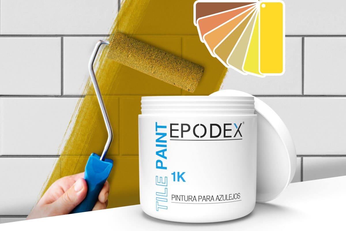 Pintura para azulejos 1K  Colores amarillos y naranjas - Epodex - España