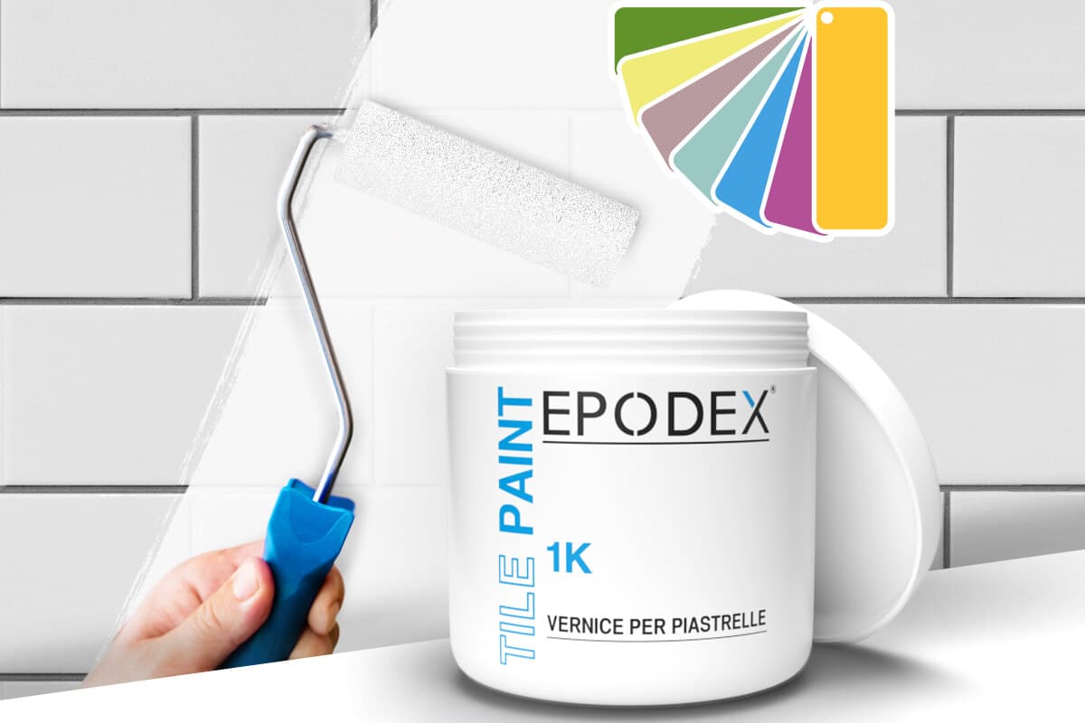 Vernice per piastrelle 2K  Colori blu - EPODEX - Italia