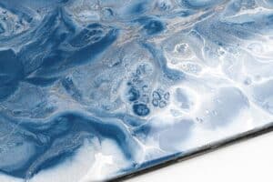 Metallic PLATINUM SILVER & AZURE BLUE – Epoxygolv för gjutning