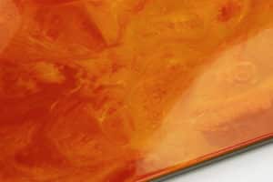 Metallic TERRA ORANGE & Dopravná červená – Epoxidová podlaha na liatie